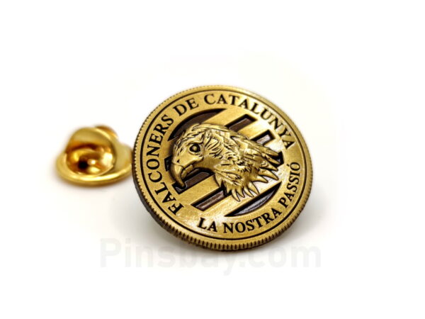 3Dpins three dimensional eagle with antique gold finish