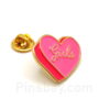 Emaille Pins rosa Herz
