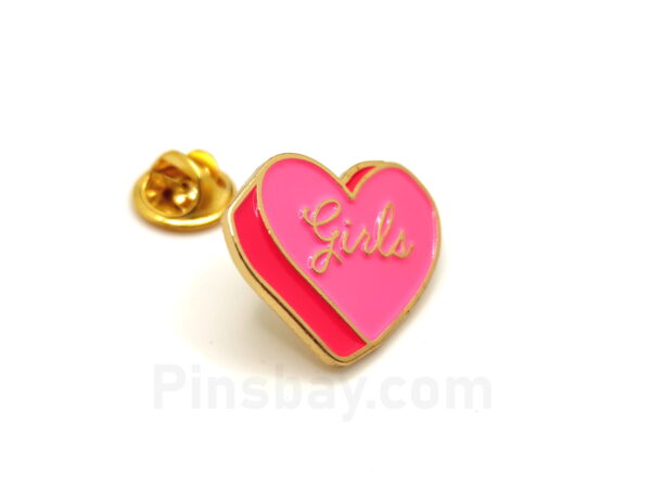 Enamel pins pink heart