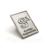 Metall Custom Pins in silber matt